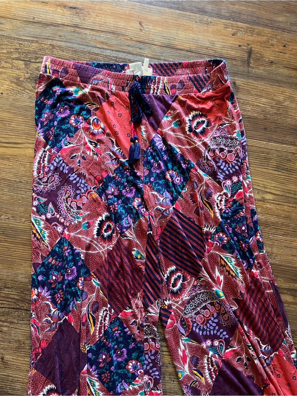 Anthropologie Maelynn Patchwork Print Harem Joggers - Picture 4 of 9
